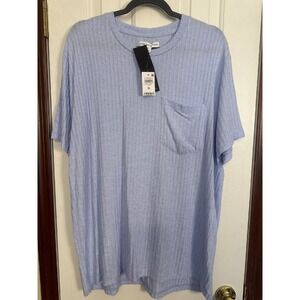And Now This Ribbed‎ T-Shirt Soft Casual Pocket Tee Mens XL